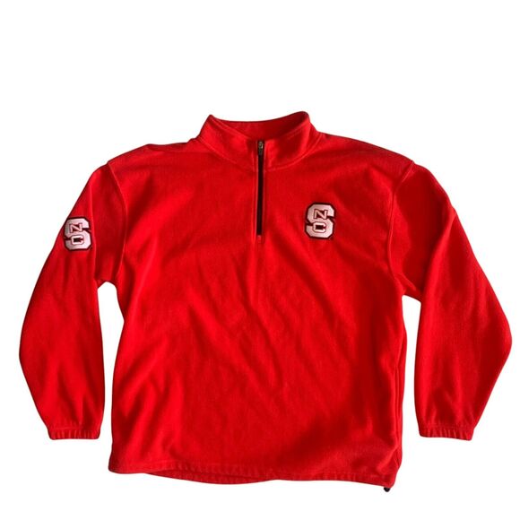 KA Knights Men's Size XL (46-48) NC State 1/4 Zip Flannel Fleece Sweater NCAA - Picture 1 of 15